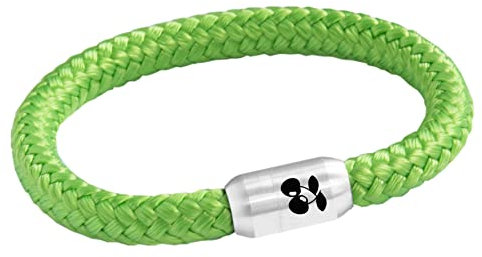 Paris Montana Das Original Ibiza Topmodel Club Segeltau Armband Kirsch Gravur Handmade Magnetverschluss 8mm Durchmesser (Grün, 19.00)