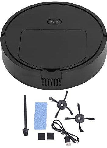 Robot lavapavimenti, Robot spazzante, Aspirapolvere Automatico, Mop Floor Sweep Assorbimento della Polvere del Pavimento 3 in 1 Ricarica USB 40Db Aspirapolvere Robot Domestico a Basso Rumore, Pulizia