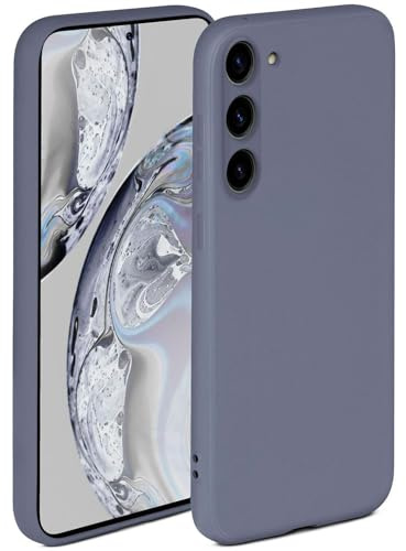 ONEFLOW Soft Case für Samsung Galaxy S23 Plus Hülle aus Silikon mit Kameraschutz, Silikonhülle mit erhöhtem Schutz fürs Display, Backcover Schutzhülle, weiche Handyhülle, Blau Grau
