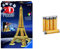 Ravensburger 3D Puzzle Eiffelturm in Paris bei Nacht 12579 - leuchtet im Dunkeln - 216 Teile - ab 10 Jahren & Amazon Basics AAA-Alkalibatterien, leistungsstark, 1,5 V, 8 Stück(Aussehen kann variieren)