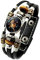JEDTAKCT 12 Sternzeichen-Armbänder – Leuchtende 12 Sternbild-Armbänder Für Damen, Modische Sternzeichen-Charms, Krebs, Zwillinge, Löwe, Schwarzes Lederarmband, Geburtstagsgeschenke, Löwe, 17,5/20 cm