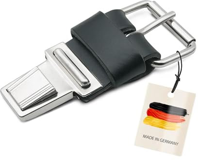 Thielemann Ersatzschnalle für Taschen mit einem 3 cm breitem Riemen, Taschenverschluss mit Steckschnalle & Steckschloss, Ersatzteil zum selbst reparieren (schwarz)