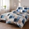 Pure Label Karierte Bettwäsche 4teilig 135x200 cm mit einem 2er Set Kissenbezüge 80x80 cm - Traumhaft weiches Bettwäsche-Sets 135 x 200 cm in blau aus 100% Baumwolle mit YKK Reißverschluss