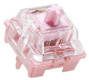 DucKey KTT Rose Switch V2, 5Pin Pre-Lubed Linear Pink Transparent Switch for Gaming Mechanical Keyboard (Size : 70PCS)