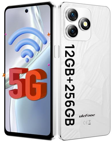 Ulefone Note 18 Ultra 5G Teléfono Móvil Libre, Cámara 50MP+50MP+32MP, 12GB+256GB/SD-2TB Android 13 Moviles 5450mAh Batería Carga Rápida 18W Smartphone 6,78 FHD+ GPS/OTG/Huella Dactilar/NFC Blanco