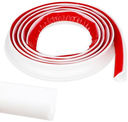 Grondaia autoadesiva per camper, auto, furgone, 2,5 m, colore bianco