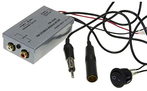 Koawensa Universale Fm Modulatore Stereo Mp3 Auto Antenna Cavo Autoradio Cinch Adattatore Aux