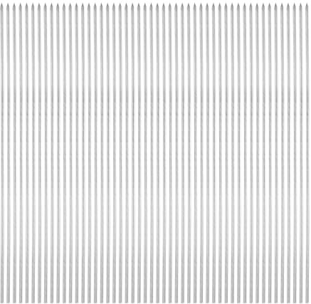 QUARKZMAN 50 Stück Schaschlikspieße Edelstahl 28cm x 3mm Edelstahl Runde Stäbe Wiederverwendbare BBQ-Grillspieße Outdoor-Grill Grillen Stick für Fleisch Garnelen Obst Gemüse