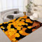 Orange Retro Teppich Wohnzimmer,70Er-Jahre-Hippie-Retro-Vibes Polster Dünner Teppich Bedruckt Weich rutschfest Leicht Zu Reinigen-Wohnzimmer Schlafzimmer Eingang Flur 40 X 60Cm