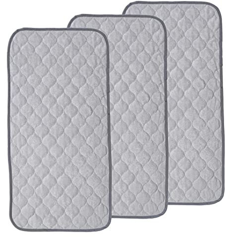 Sonhomay Wickelunterlage, Baumwolle, atmungsaktiv, wasserdicht, waschbar, wiederverwendbar, Baumwolle, Urinalunterlage, Wickeltischabdeckung für Zuhause, Reisen, 20,3 x 35,6 cm, 3 Stück
