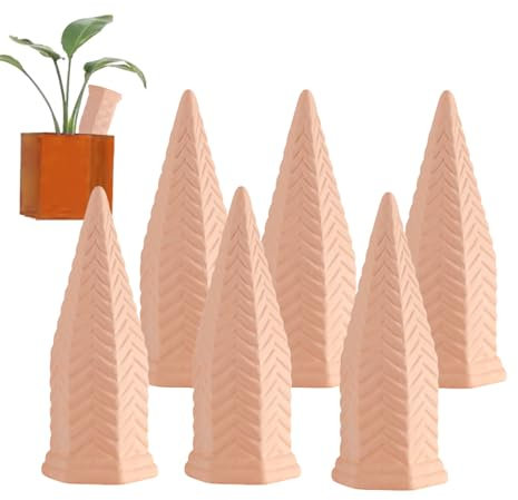Innaffiare Piante in Vacanza, Annaffiare Piante in Vacanza, Set 6 Coni Irrigatori per Piante, Set Irrigazione a Goccia, Irrigazione Automatica per Piante da Interno, per Interni Esterni Giardino