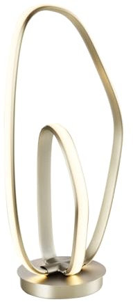 LQWELL® Tischlampe, Modern Minimalistisch Tischleuchte Mattes Sandnickel, LED Nachttischlampe, Metall Schreibtischlampe Esstischlampe für Schlafzimmer Wohnzimmer