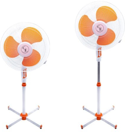 Cornwall Electronics Ventilador de pared y pie 2en1 45W - 40CM, Blanco, Silencioso y Potente/Bajo Consumo, Alta potencia en 3 Velocitades / 3 Aspas/Pedestal