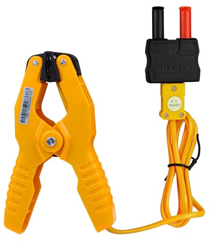 ZIBOO 69140 K-Type Thermometer, Pipe Temperature Clamp for HVAC/Multimeter, Temperature Sensor Probes Measures -40~392℉(-40~200℃) Compatible with Klein Tools