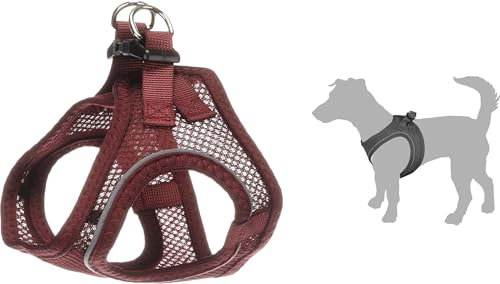 Hundegeschirr - hundegeschirr kleine Hunde - XS - Flamingo Harness Step&Go Bento Aubergine