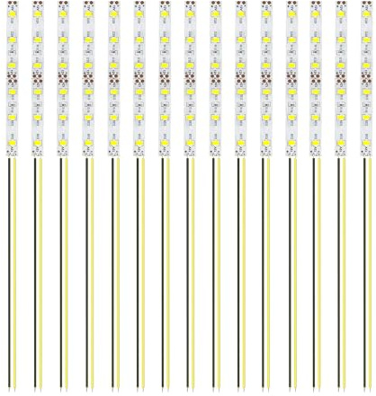 HUAZIZ 15 Stücke 100mm VorDrahtete Streifen, 2335 SMD LED, 12-18V LED Streifen, Modellbau Led Beleuchtung, Gelb