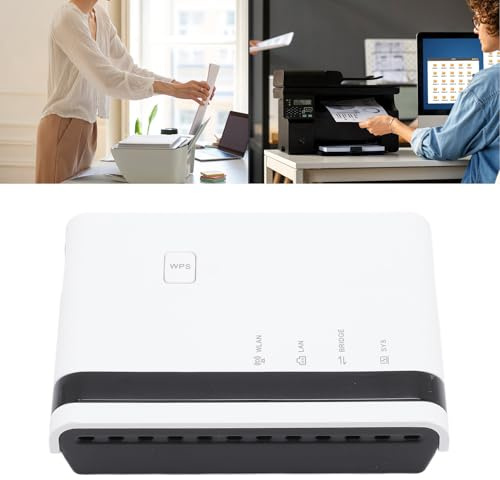 Drahtloser Druckserver Zum Teilen von 4 USB -Druckern, 10/100 Mbit/s LAN Bridge Sharing Kabel Wireless Standalone -Modi USB 2.0 Print Server Plug and Play (EU)