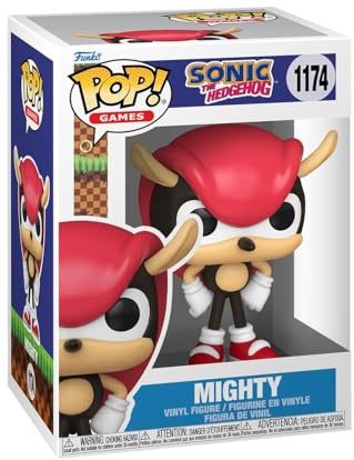 Funko POP! Games: Sonic the Hedgehog - Mighty | Offizieller Fanartikel und Merch - Vinyl Sammelfigur als Regal Deko - Geschenkidee zum Geburtstag für Fans und Sammler