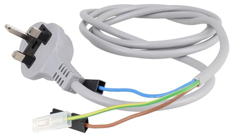 sparefixd Mains Plug and Cable Power Lead Wire to Fit Beko Dishwasher