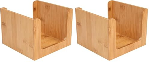 García de Pou Distributeur Serviettes 13 x 13 x 10 cm Naturel Bambou (Lot de 2)