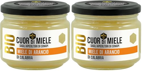 Cuor di miele, Miele di arancio bio, 300g (Confezione da 2)