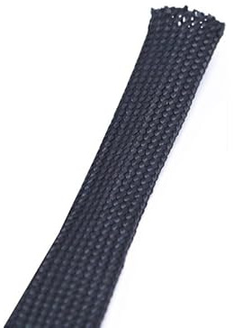 ACVACV Fundas for Cables Trenzados de algodón Negro de 10 m for gestión de líneas. Piezas de Funda.(20mm)