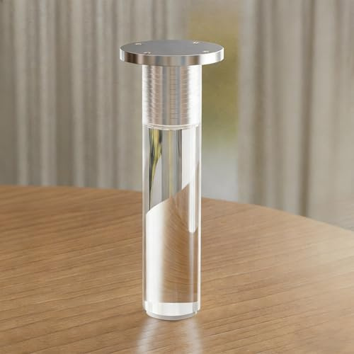 Pieds de Meuble en Acrylique, Pieds de Table en Acrylique Transparent, Pieds de Bureau Réglables, Support Rond Moderne for Canapé, Lit, Chaise et Armoire(28cm/11in)