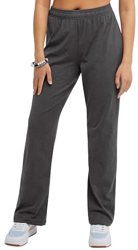 Champion Pantaloni da Donna Leggeri e Comodi, in Jersey, 80 cm (Taglie Forti Disponibili), Granito Heather, XX-Large