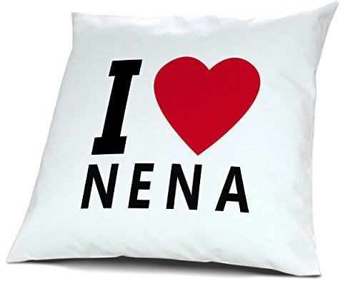 digital print Kopfkissen Nena, Kissen mit Füllung I Love Nena, 40 cm, 100% Baumwolle, Kuschelkissen, Liebeskissen, Namenskissen, Geschenkidee