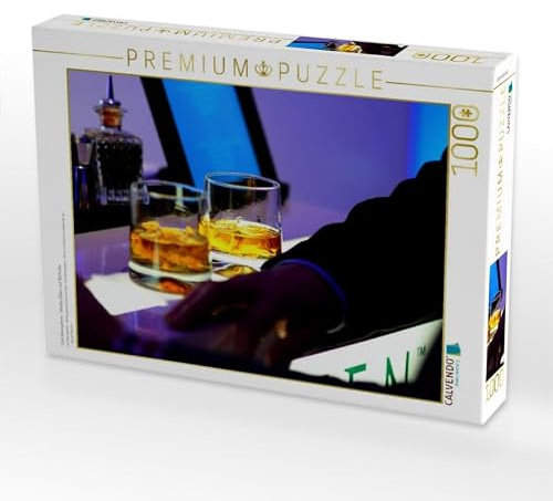 CALVENDO Puzzle Cool Atmosphere - Whisky Gläser auf Bartheke | 1000 Teile Lege-Größe 64 x 48 cm Foto-Puzzle für glückliche Stunden