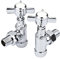 The Home Strore Traditional Luxury Chrome Angled Towel Rail Radiator Valves Tap Solid Brass