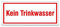 Betriebsausstattung24 Kein Trinkwasser - Hinweisschild - Aluminium geprägt - 12,5 x 6,0 cm - Betriebskennzeichnung