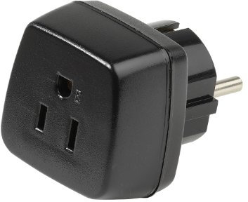 Vivanco TA USA/D Reisestecker USA Buchse (Schuko Stecker schwarz)