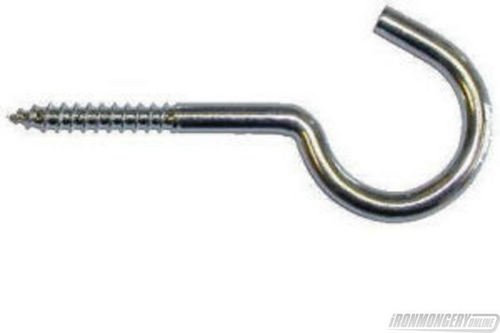 Pack of 10 75mm Ceiling Hook to Screw - Zinc Plated