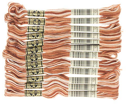 DMC 6-Strand Embroidery Cotton Floss, Variegated Brown