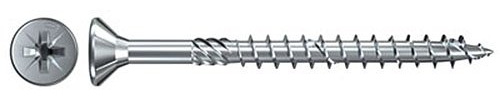 Fischer Power-Fast, 5 x 55, Senkkopf TG PZ, verzinkt, blau, 652215, 100 Stück