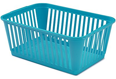 Whitefurze Handy Basket, Plastic, Teal, 37 cm