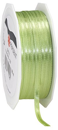 Präsent C.E. Pattberg Satin Pistazie, 50 m Satinband zum Einpacken von Geschenken, 3 mm Breite, Geschenkband zum Dekorieren & Basteln, Dekoband, Anlass