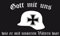U24 nbsp;Drapeau du dieu avec nous acier Casque Allemagne Empire Allemand « Gott mit uns » (Dieu avec nous) avec motif casque d'acier allemand, 90 x 150 cm