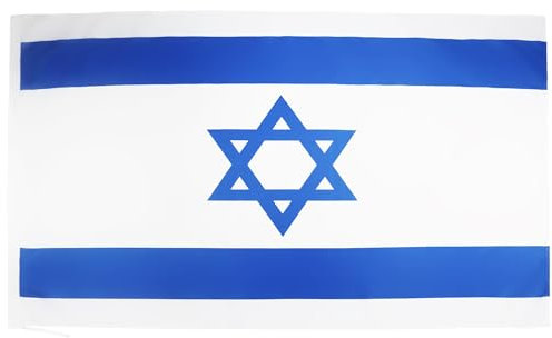 AZ FLAG Bandera de Israel 90x60cm para un Palo - Bandera ISRAELÍ 60 x 90 cm Poliester Ligero
