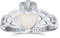 Bling Jewelry Personalisieren Sie Bff Keltische Irische Freundschaft Paare Versprechen Opal Claddagh Ring Für Frauen Freundin Teens .925 Sterlingsilber Oktober Geburtsstein Individuelle Gravur
