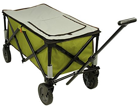10T Cooler Trolley XL - Faltbarer Bollerwagen mit 65L Kühlfach für Strand, Camping - Handwagen mit robuster Stabilität und Leichter Manövrierbarkeit