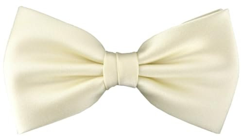 TigerTie vorgebundene Fliege Schleife in beige Einfarbig Uni + Geschenkbox
