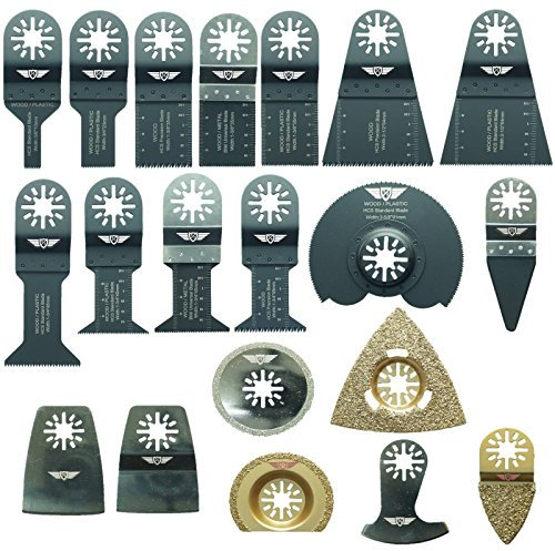 20 x TopsTools UNK20CD Mix-Klingen für Bosch Fein (nicht StarLock) Makita Milwaukee Einhell Ergotools Hitachi Parkside Ryobi Worx Workzone Multifunktionswerkzeug-Zubehör