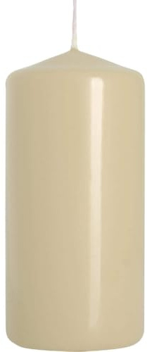 Viscio Trading 174728 Pillar Candle Wax Ivory 5 x 5 x 10 cm