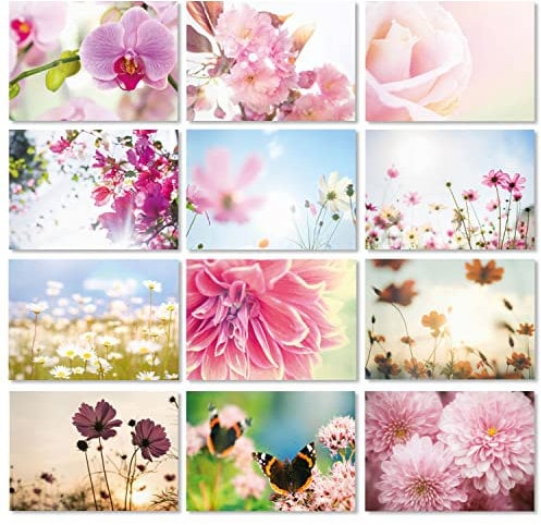#detailverliebt 2 x 12 Postkarten Blumen neutral I dv_314_Blumen