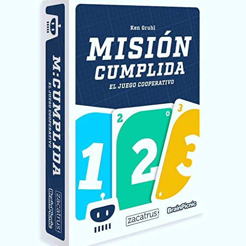 Misión Cumplida, Juego de Mesa Cooperativo, Juego con Amigos, Familiar, Juego de 1 a 4 Jugadores, Modo Solitario, Temática Abstracta, Mecánica de Bazas, Gestión de Cartas y Matemáticas, Edad +10