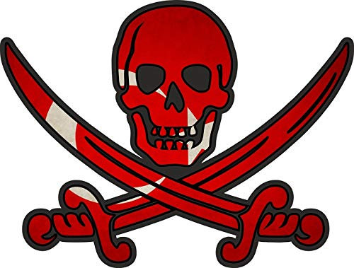 Akachafactory Sticker Aufkleber Pirat Piraten Jack Rackham Calico Flagge Fahne TR turkei
