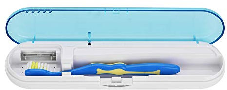 Dioche Zahnbürstensterilisator mit UV-Licht-Technologie, Sterilisator für Zahnbürste, antibakterieller Schutz, Blau