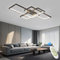 ANZHUANG LED Deckenleuchte Dimmbar Deckenlampe Wohnzimmer Modern Einbau Led Rechteckig mit Fernbedienung Dimmbar 3000K-6000K, Küche Schlafzimmer Energiespar Wohnzimmerlampe (140 * 80CM/115W, Black)